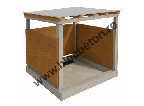 Platforma individuala colectare depozitare gunoi grajd prefabricat beton armat